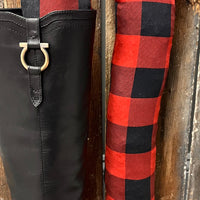 Boot Trees Cedar Filled-Red and Black Plaid