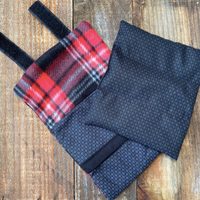 Red Plaid Bit Warmer for sale-Horse tack for sale