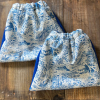 Stirrup Cover Blue Toile