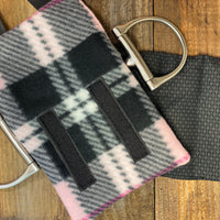 Pink Plaid Bit Warmer for sale-Horse tack for sale