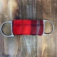 Red Plaid Bit Warmer for sale-Horse tack for sale
