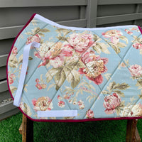 English all purpose Saddle Pad-English Floral Garden - Sister Sue's Closet