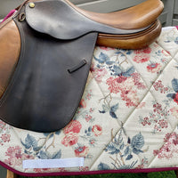 English all purpose Saddle Pad-Tan Flower Bouquet - Sister Sue's Closet