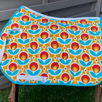English all purpose Saddle Pad for sale-Poppy Flower - Sister Sue's Closet