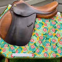 Saddle Pad, English all purpose Saddle Pad-Lily Pad - Sister Sue's Closet