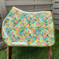 Saddle Pad, English all purpose Saddle Pad-Lily Pad - Sister Sue's Closet