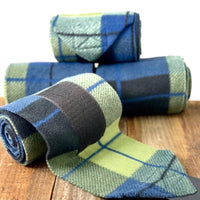 Polo Wraps and Stable Wraps-Green and Blue Plaid - Sister Sue's Closet