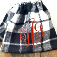 English Stirrup Covers-Black and White Plaid - Sister Sue's Closet