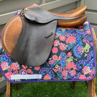 English all purpose Saddle Pad for sale-Midnight Garden - Sister Sue's Closet