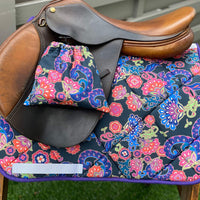 English all purpose Saddle Pad for sale-Midnight Garden - Sister Sue's Closet
