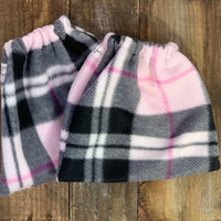 English Stirrup Covers-Pink and Grey Plaid - Sister Sue's Closet