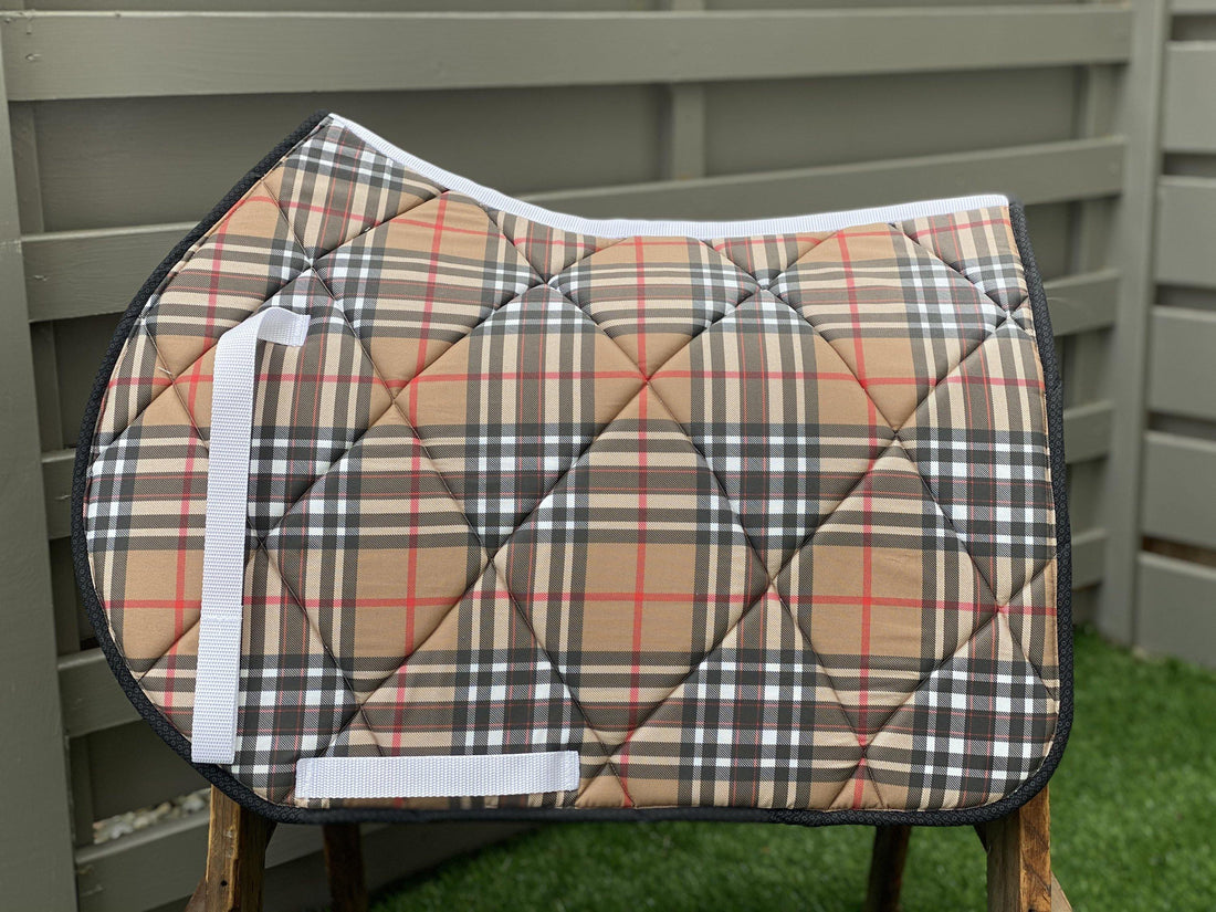 English all purpose Saddle Pad for sale-Tartan saddle pad for sale - Sister Sue's Closet