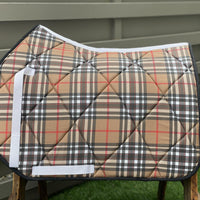 English all purpose Saddle Pad for sale-Tartan saddle pad for sale - Sister Sue's Closet