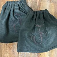 English Stirrup Covers-Monogram English Stirrup Covers