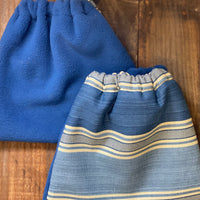 Blue and White Stripe Stirrup Cover