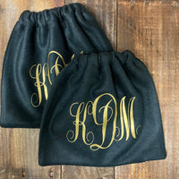 English Stirrup Covers-Monogram English Stirrup Covers
