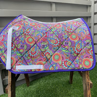 English Saddle Pad-Garden Party Saddle Pad - Sister Sue's Closet