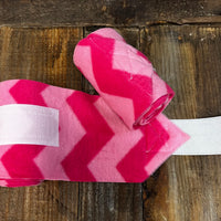 Polo Wraps/Stable Wraps-Pink Chevron