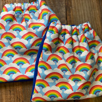 English Stirrup Covers, Stirrup bag, Storage bag-Rainbow