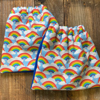 English Stirrup Covers, Stirrup bag, Storage bag-Rainbow