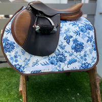 Blue Floral Saddle Pad fro Sale