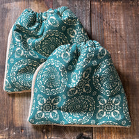 Stirrup Cover Green Print