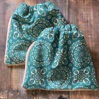 Stirrup Cover Green Print