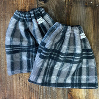 English Stirrup Covers-Grey Plaid - Sister Sue's Closet