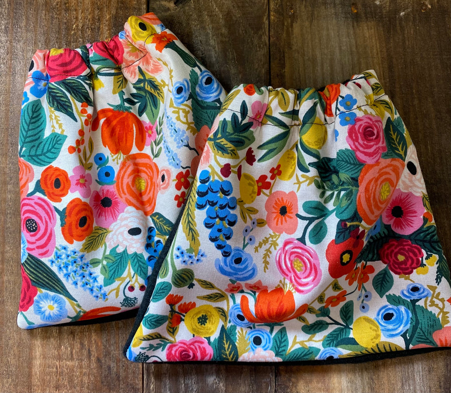 English Stirrup Covers, Stirrup bag, Storage bag-Roses