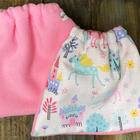 English Stirrup Covers, Stirrup bag, Storage bag-Whimsy Unicorn