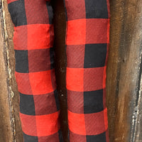 Boot Trees Cedar Filled-Red and Black Plaid