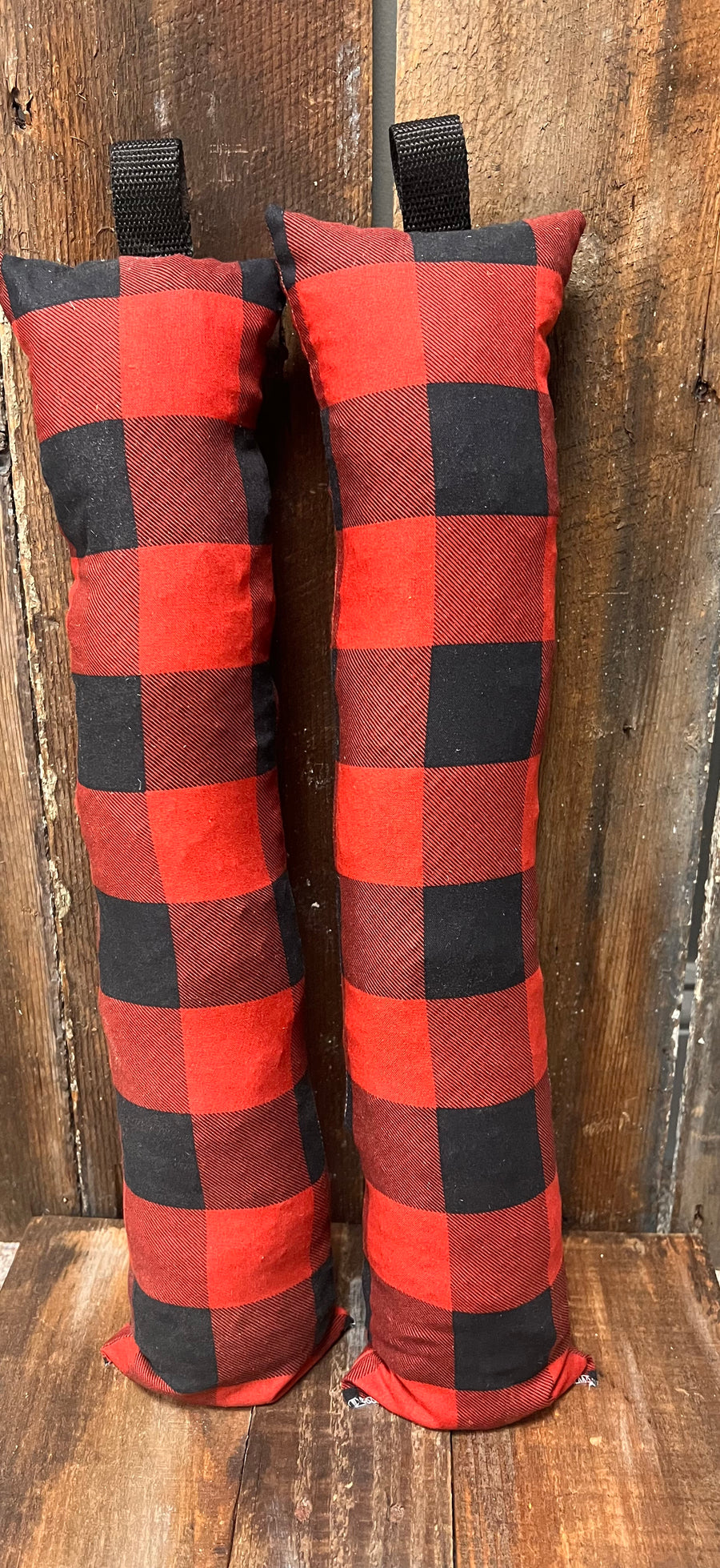 Boot Trees Cedar Filled-Red and Black Plaid