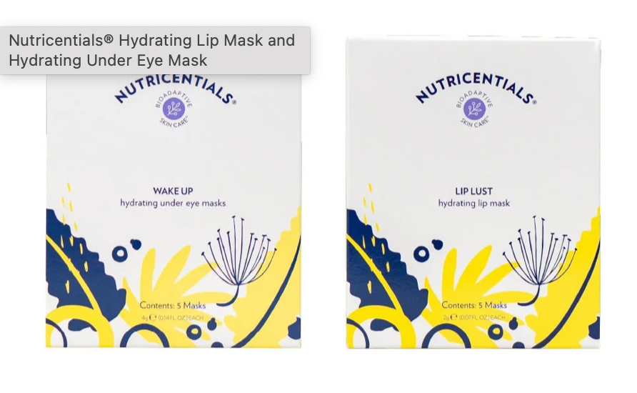 Nutricentials® Hydrating Lip Mask and Hydrating Under Eye Mask