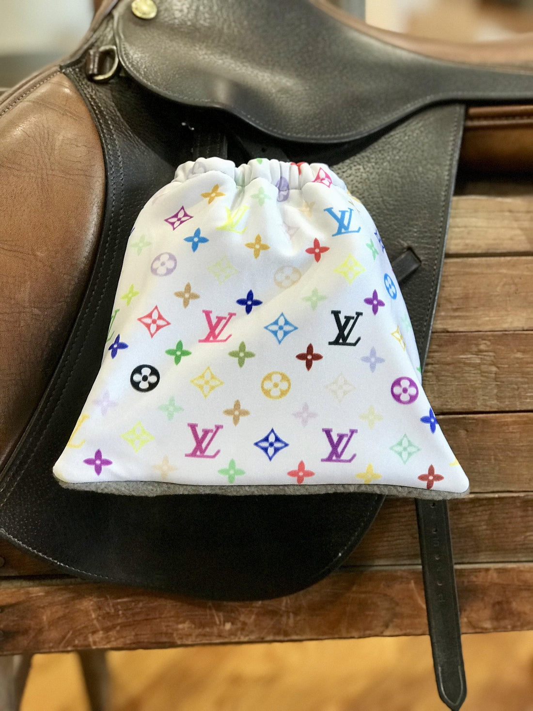 English Stirrup Covers- Inspired Logo Monogram - Sister Sue's Closet