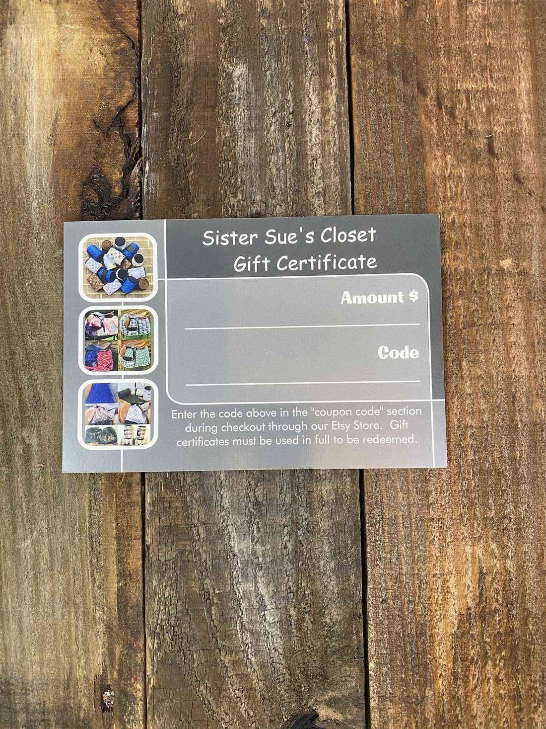 Sister Sue's Closet Gift Certificate or Gift Card - Sister Sue's Closet