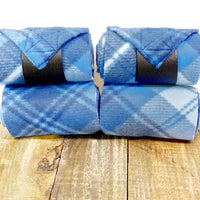 Polo Wraps/Stable Wraps, Set of 2 or 4-Blue Plaid - Sister Sue's Closet