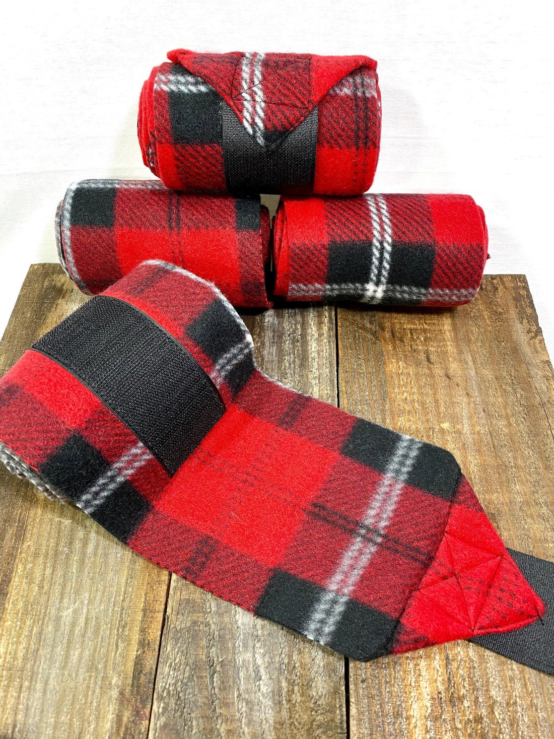 Polo Wraps and Stable Wraps-Red and Black Plaid - Sister Sue's Closet