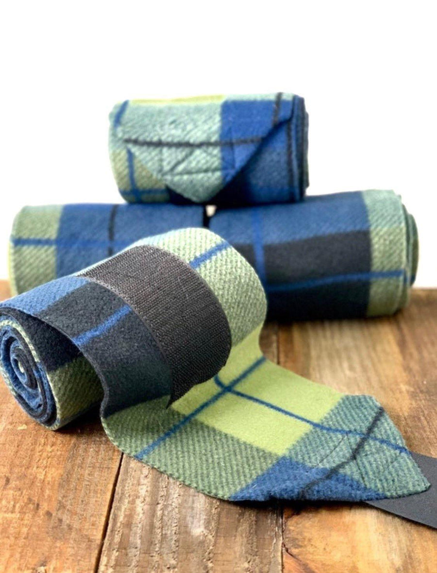 Polo Wraps and Stable Wraps-Green and Blue Plaid - Sister Sue's Closet