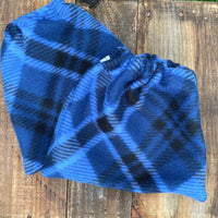 English Stirrup Covers, Stirrup bag, Storage bag-Blue Plaid - Sister Sue's Closet