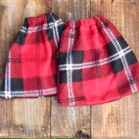 English Stirrup Covers-Red and Black Plaid - Sister Sue's Closet