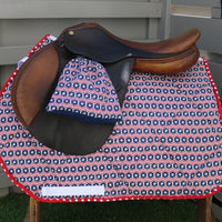 Saddle Pad, English all purpose Saddle Pad-Americana (15" Saddle Shown) - Sister Sue's Closet