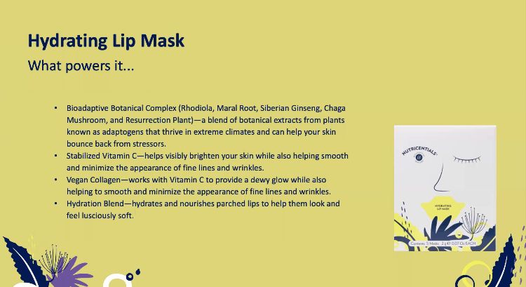 Nutricentials® Hydrating Lip Mask and Hydrating Under Eye Mask