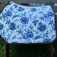 Blue Floral Pattern Saddle Pad for sale