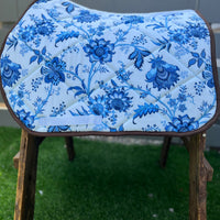 Blue Floral Pattern Saddle Pad for Sale