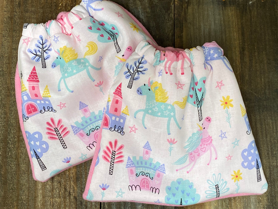 English Stirrup Covers, Stirrup bag, Storage bag-Whimsy Unicorn