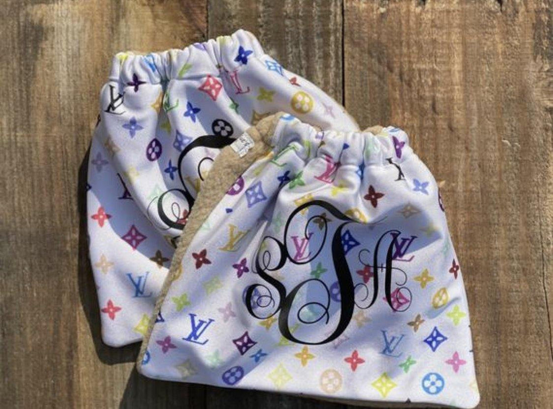 English Stirrup Covers- Inspired Logo Monogram - Sister Sue's Closet